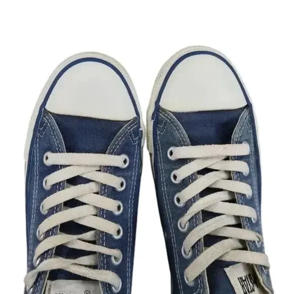 Converse Shoes Made In USA Mens 5.5 Sneaker All Star Canvas Vintage Lace Up Blue - Picture 15 of 15